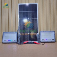 SOLAR ANTI-GLARE HEADLIGHT 500W-ZM500*2, Battery Panel - 2 Night Lights