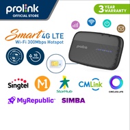 (BEST VALUE for Money) Prolink PRT7011L Smart 4G LTE Pocket WiFi 300Mbps Hotspot / Travel Mobile 4G Router MiFi | Up to 16 Devices | Supports All Local Simcards