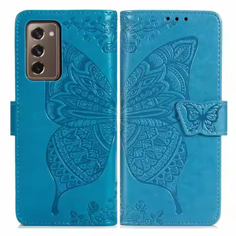 Butterfly Leather Etui for Coque Samsung Z Fold 4 2 Fold5 Fold6 Flip Case Samsung Galaxy Z Fold 3 5 