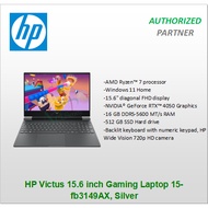 HP Victus 15.6 inch Gaming Laptop 15-fb3149AX, Silver