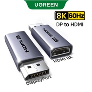 UGREEN 8K/60Hz DisplayPort to HDMI 1-Pack Aluminum Shell Adapter Unidirectional Compatible with Desk