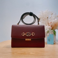 GUCCI 古馳經典復古扣背帶包包，ZUMI LEATHER SMALL SHOULDER BAG