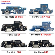 USB Charger Charging Port Plug Socket Connector Micro Board Flex Cable For Motorola Moto E6S E40 E30