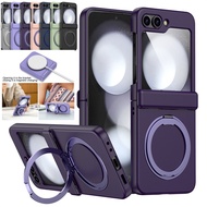 Rotatable Magnetic Bracket Case Casing Samsung Galaxy Z Flip 6 Z Flip 5 Flip 4 Flip 3 Casing Ring Ho