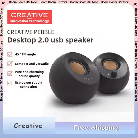 Creative Pebble Plus 2.0 Speakers 3D Surround Desktop2.0 Multimedia Mini Loudspeaker Usb Wired Speak