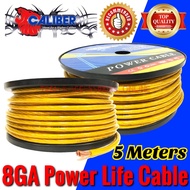 Caliber Audio Power Life Cable 8GA for Power Amp Use Bare Copper