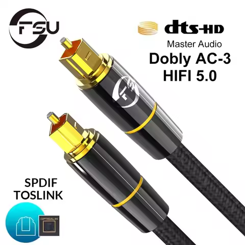 FSU Audio Cable HIFI 5.1Digital SPDIF Fiber Toslink Optical Audio Cable for TV Blu-ray Player Amplif