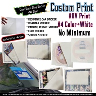 Static Cling Sticker Window Sticker Roadtax Sticker Custom Print Sticker <No Glue> [No Minimum]