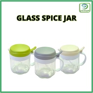 Glass Seasoning Bottle Spice With Spoon Seasoning Container Botol Kaca Rempah Perasa Makanan Spice