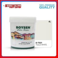 ♀ ♚ BOYSEN PERMACOAT LATEX PAINT COLOR SERIES TULLE WHITE (B-7501)