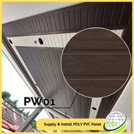 PVC Panel 6 FT Poly Ceiling &amp; Wall Panel with Waterproof 30cm x 8mm PVC Ceiling Panel Board 3D Wall Panel Siling Bumbung PVC (Ready Stock) Support Max to 22FT