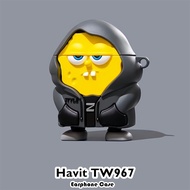 【Direct supply】For Havit TW967 Case Casing Soft Silicone Cartoon Innovation Earphone Case Cover NO.1