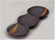 kbu3-392-11-643 Condiment Dish, Kinun Dango 3 Dishes [9.3 x 3.0 x 0.8 inches (23.5 x 7.7 x 2 cm)] Fo