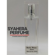 Perfume Bottle 40ml / Botol Minyak Wangi 40ml [Petak] / Spray Crimp Type / SP-B04