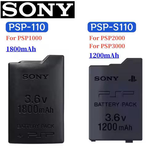 Original 1200mah 1800mAh Battery for Sony PSP1000 PSP2000 PSP3000 PSP 2000 3000 PSP-S110 PSP-110 Pla