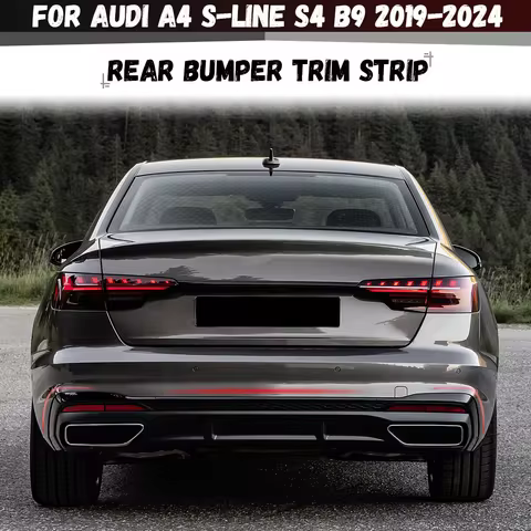Rear Bumper Strips Trim Spoiler Splitter Body Kit For Audi A4 S-Line S4 B9.5 Audi B9 Facelift 2019-2