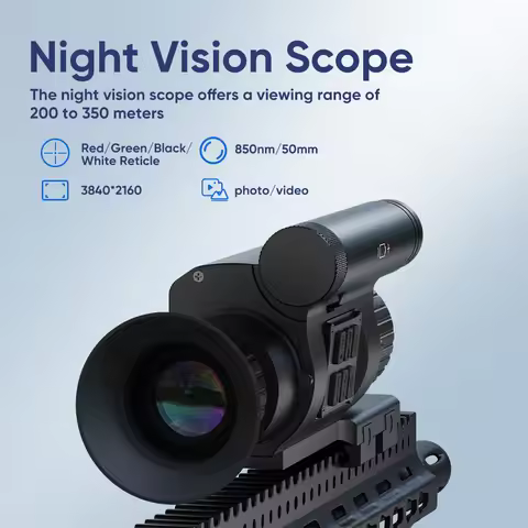 NV075 Night Vision Hunting Scope Goggles Monocular 200-400M Infrared Camera Support Photo&Video,50mm