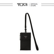 TUMI BELDEN SLG CARD CASE LANYARD กระเป๋าใส่บัตรพร้อมสายคล้องคอ สีดำ/กันเมทัล