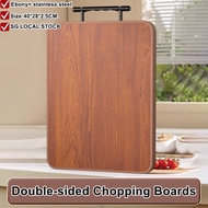 Ebony Chopping Boards  Solid Wood Meat Cutting Board Double-Sided Vegetable Chopping Board food Cutt