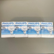 飛利浦燈膽 4個 暖黃光 50W 鏡面 12V Essential MR16 石英杯膽 50W GU5.3 2900K 36度 4 x Philips Essential 50w Halogen 12
