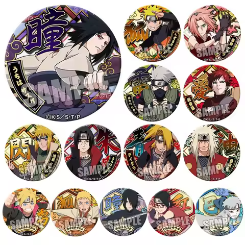 Naruto Shippuden Anime Badge Boruto Sasuke Itachi Jiraiya Collectible Pin Brooch Metal Enamel Charac