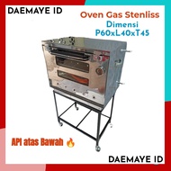 Oven Gas Stainles / Oven Api Atas Bawah / Oven Gas Panggang Kue / Oven Gas Ukuran 60x40 cm