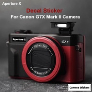 Untuk Canon G7x Mark Ii M2 2 Mark2 Markii G7xm2 Decal Kulit Vinyl Balut Filem Kamera Pelindung Pelek