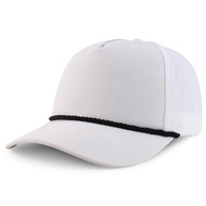 Trendy Apparel Shop Oversize XXL 5 Panel Ripstop Snapback Cap with Contrasting Rope