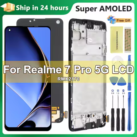 tft Realme 7 Pro Display Screen, for OPPO Realme 7 Pro RMX2170 Lcd Display Digital Touch Screen with