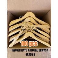 (100PCS) Wooden Hangers Premiumnatural Wooden Clothes Hangers