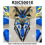 Cover Set Rapido KRISS 110 MR3 DISK 2021 (Sticker Tampal) Black Red Blue Accessories Motor Kriss110 