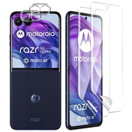 For Motorola Razr 50 Ultra フィルム(2枚) + カメラフィルム (2枚) Mosasa Motorola Razr 50 Ultra 用 フィルム 非ガラスTPU素材 3D