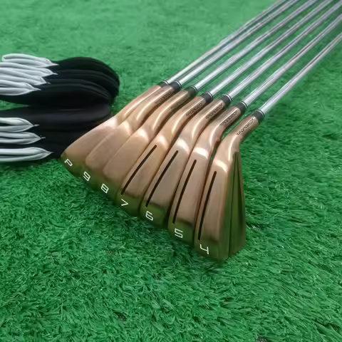 TaiFu 2024New Men's p790 Golf Clubs copper color P790 Golf Irons Fourth generation 7pcs 4-9P R/S/SR 