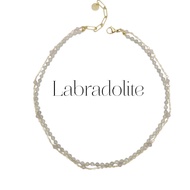 COUPLE-JEWELRY.สร้อยคอหินลาบราดอไลท์2ชั้น