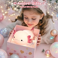 [SG] Food Grade Silicone Axolotl Night Light Cute Lamp Rechargeable Dimmable LED Squishy Touch