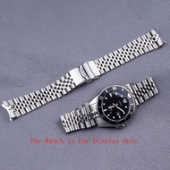 22mm 316L Steel Silver Jubilee Watch Band Strap Silver Bracelets Solid Curved End For MDV-106  MDV-1