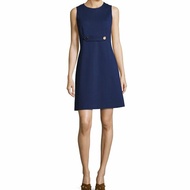 TORY BURCH 鐵灰小圓釦商務洋裝 4/36/M