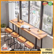 HK Bar Table And Chair Set Solid Wood Table Chair Combination Home Wall Mounted Long Table Tall Tabl