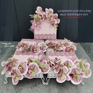 1 PCS | GUBAHAN SIAP DULANG BESI HANTARAN SET DENGAN BUNGA ORKID/ IRON GIFT TRAY WITH ORCHID FLOWER 
