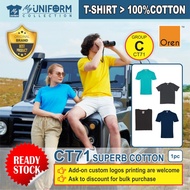 Oren Sport CT71 Unisex Superb Cotton Round Neck T-Shirt (Group C) / O-Neck / Customize Logo Tee / CT