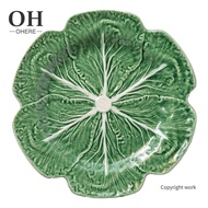 Hot Sale Green Cabbage Plate Retro French Hand-Painted Plate Country Art Display Plate