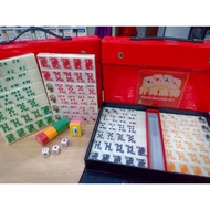 3/4persons Rummy Mahjong Set🔥NEW READY STOCK🔥拉米扑克麻将🀄poker mahjong set 3/4 players Tiles size W2.7cm x L3.5cm x D1.8cm