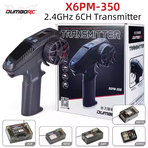 DUMBORC X6PM-350 RC Transmitter and Receiver Kit BL3F/X6FG/X6FP/X4FMG 2.4GHZ 6CH RC Gyro