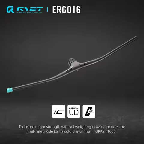 RYET Ultralight Carbon MTB Handlebar Integrated Rise 810mm -17 Degree 28.6MM UD Matte Bicycle Part A