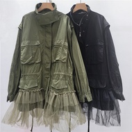 Women's 2025 Lightwindbreaker with Drawstring Waist & Stand-Up Collar