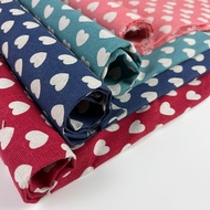 1 yard of heart-shaped polka dot printed fabric - cotton and linen - for DIY baby clothes, hair acce