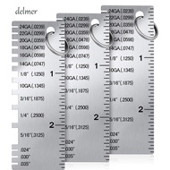 DELMER Wire Gauge 0-36 Stainless Steel Thickness Measuring Gauge Weld Inspection Gage AWG SWG Weldin