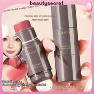 24h Shipping Minshzee Lazy Double Headed Blush Stick Waterproof Natural Matte Cosmetics Easy To Colo