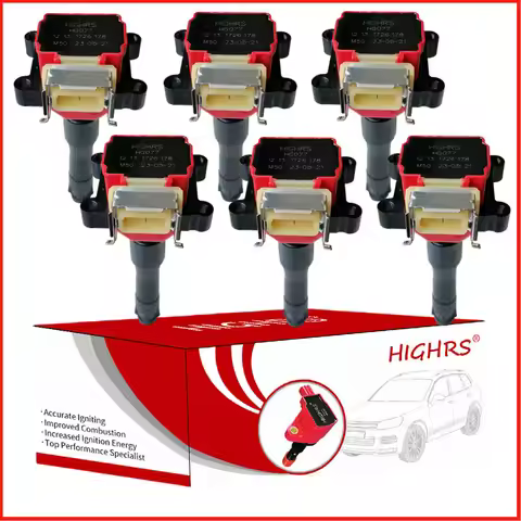 6 Ignition coil For BMW E30 E31 E32 E34 E36 M3 S50 E38 M42 M50 325i 525i 530i 1.8L 2.5L 3.0L V6 perf