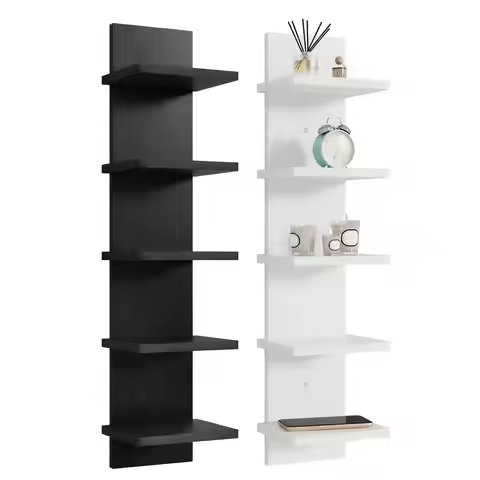5Tier Floating Wall Shelf, Wall Decor, Versatile Storage Display, Sleek SpaceSaving Display Storage 